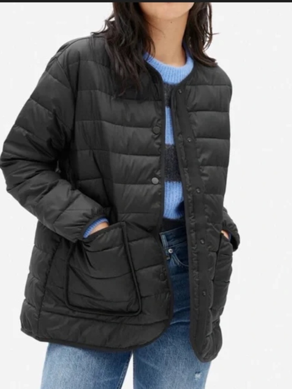 Everlane The Renew Channeled Liner Jacket Black Size Medium